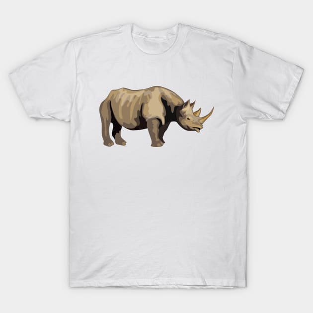 Rhino Image T-Shirt by KC Happy Shop